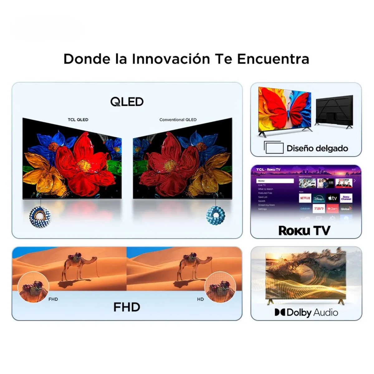 TCL - Smart TV 32" QLED FHD S5LR Roku TV TCL
