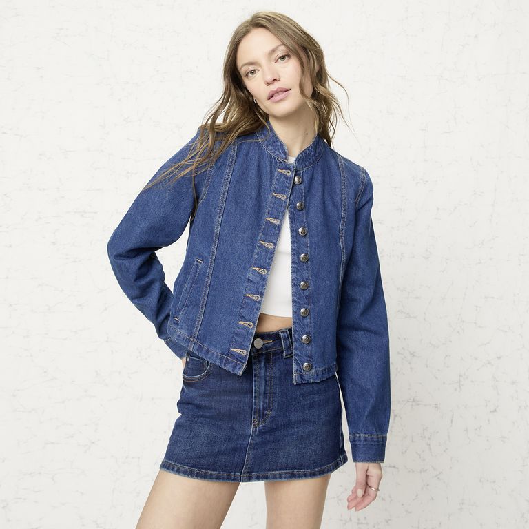 Chaqueta Cuello Mao Mujer