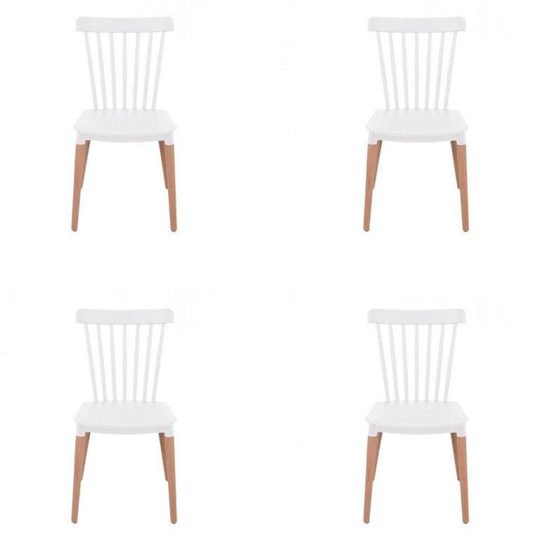 ALAIA HOME Pack 4 Sillas Windsor Blanca