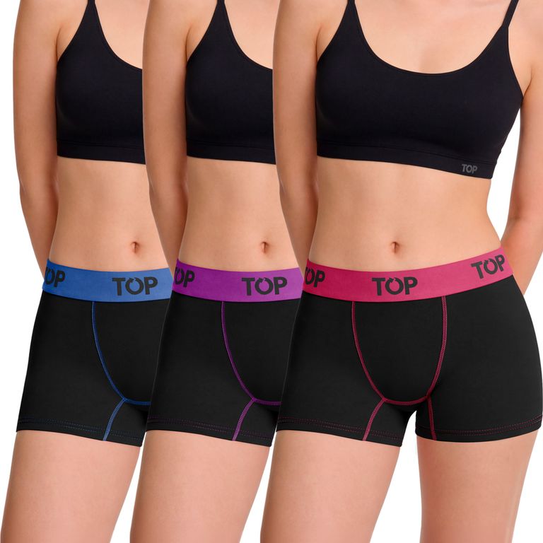 Pack De 3 Boxers Algodón Mujer