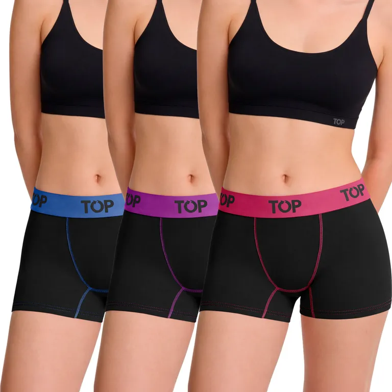 Pack De 3 Boxers Algodón Mujer