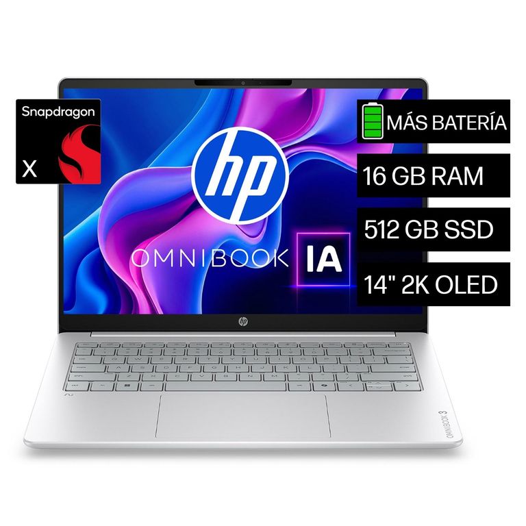 OmniBook 3 AI 14-hz0051la Snapdragon X 16 GB RAM 512 GB SSD 14" OLED 2K