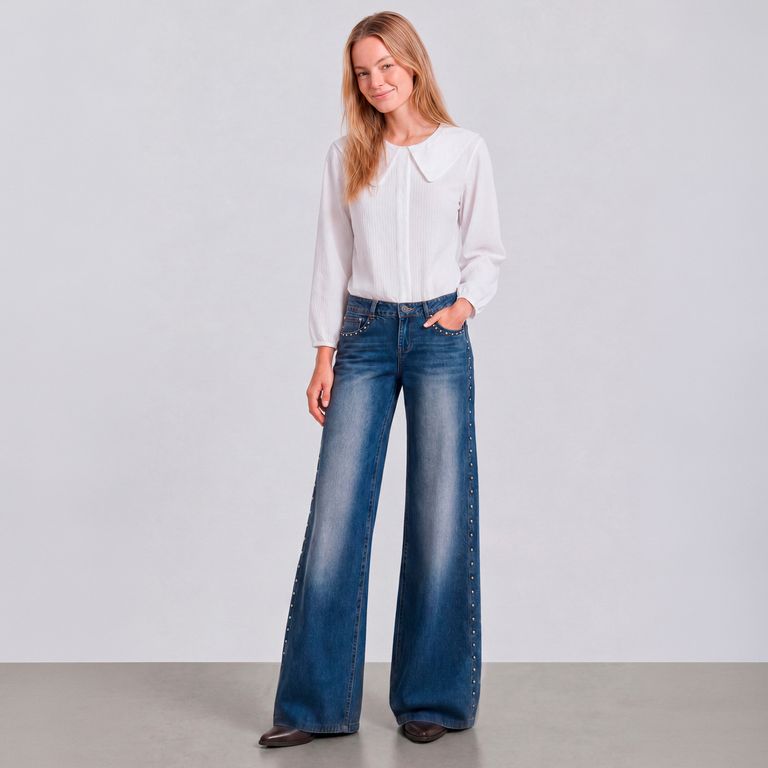 Blusa Cuello Bobo Vichy Mujer