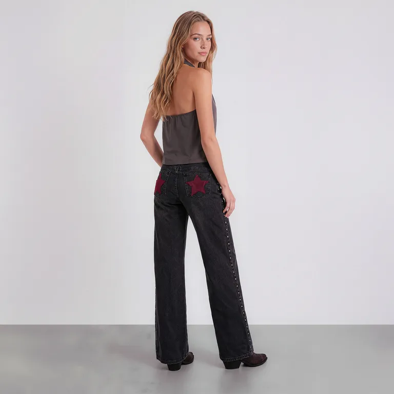 Pantalón Straight Estrella Mujer