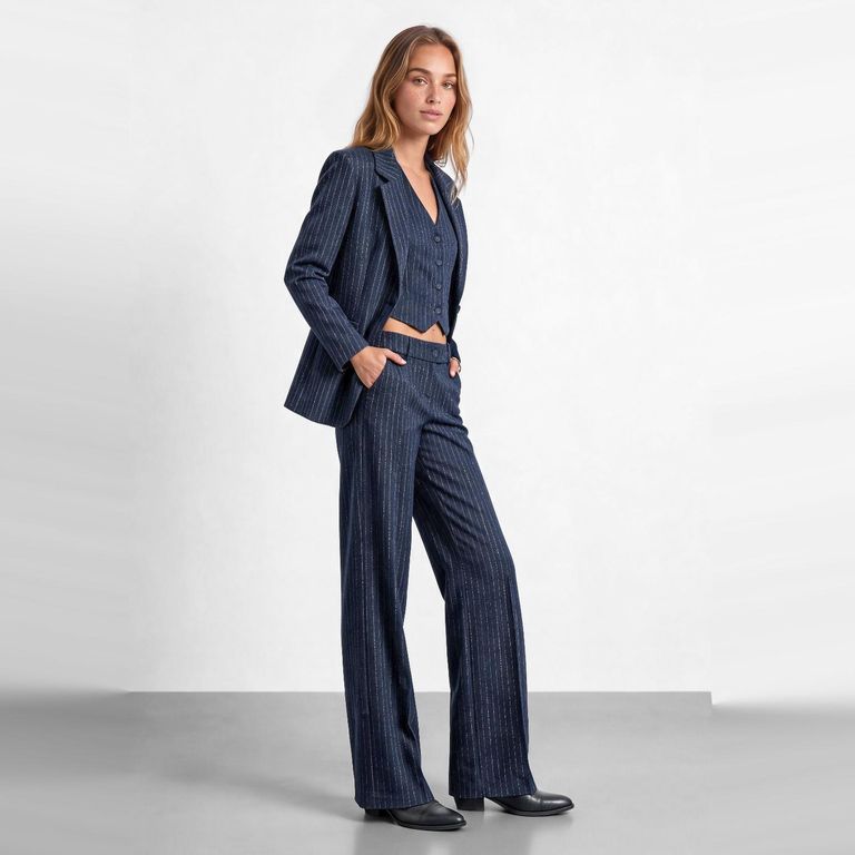Pantalón Sastrero Raya Lurex Mujer