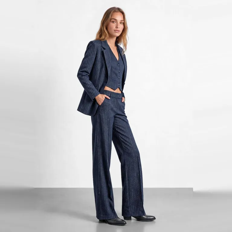 Pantalón Sastrero Raya Lurex Mujer