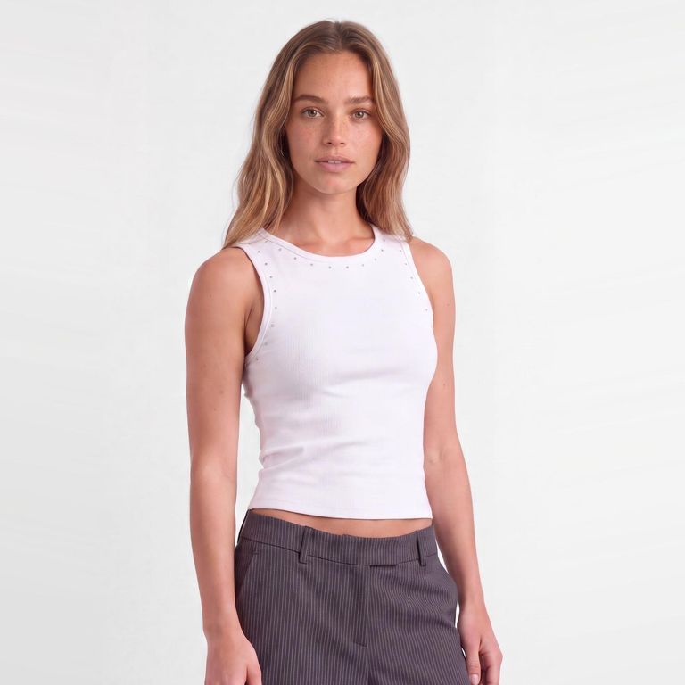 Polera Tank Tachas Mujer