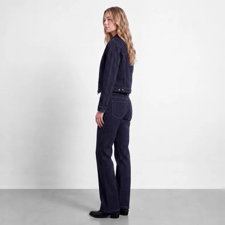 Pantalón Denim Rayado Mujer