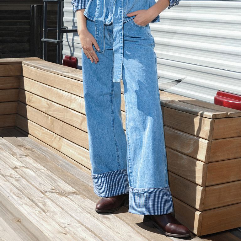 Jeans Tiro Medio Mujer
