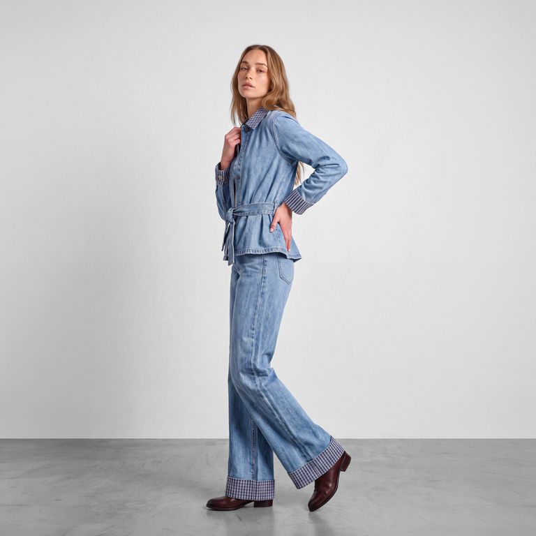 Jeans Tiro Medio Mujer