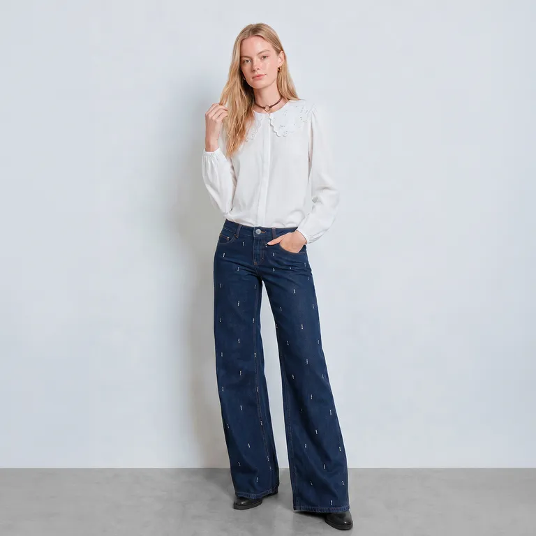 Pantalón Gotas Strass Mujer