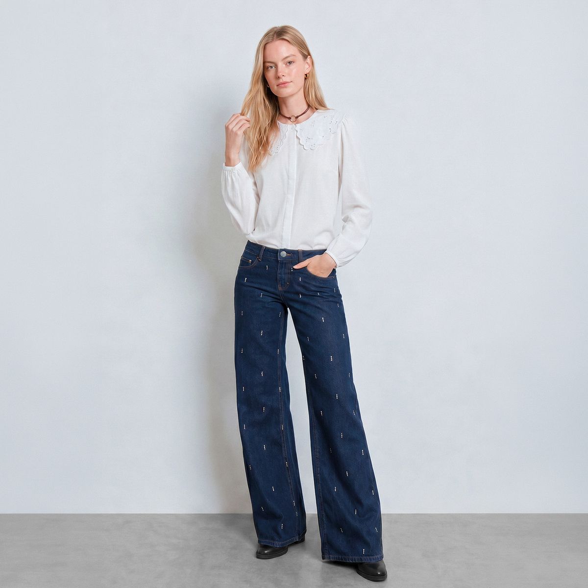 RAINDOOR - Pantalón Gotas Strass Indigo Mujer Raindoor