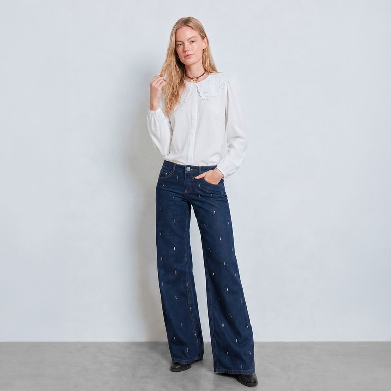 Pantalón Gotas Strass Mujer