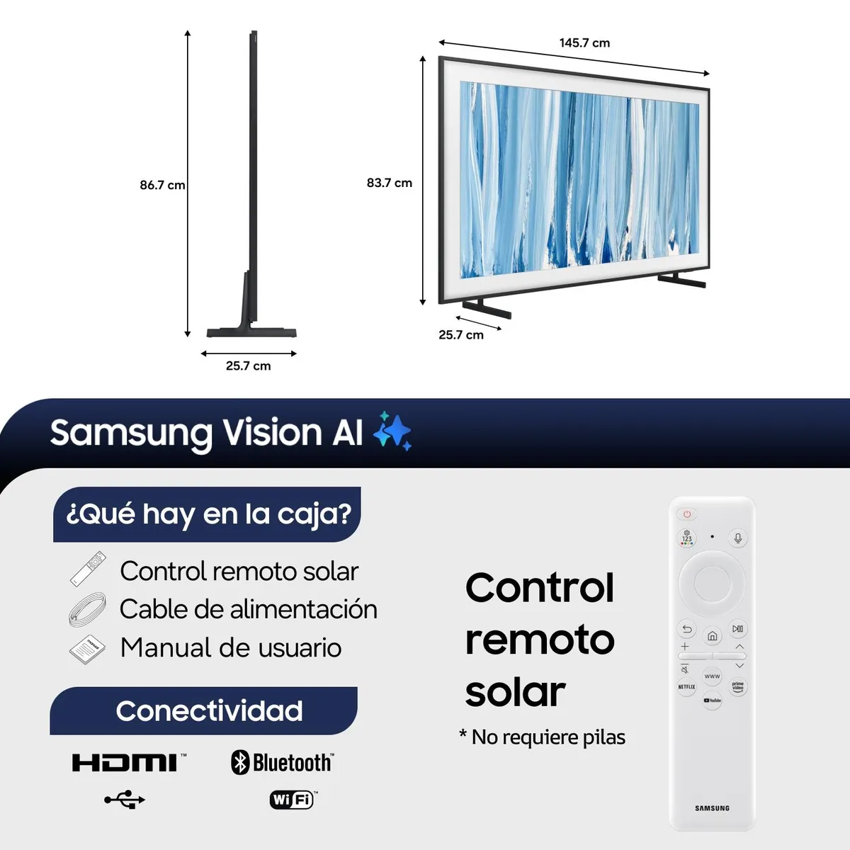 SAMSUNG - 65" The Frame Pro LS03HW Neo QLED 4K Art Mode Samsung Vision AI Smart TV (2026)