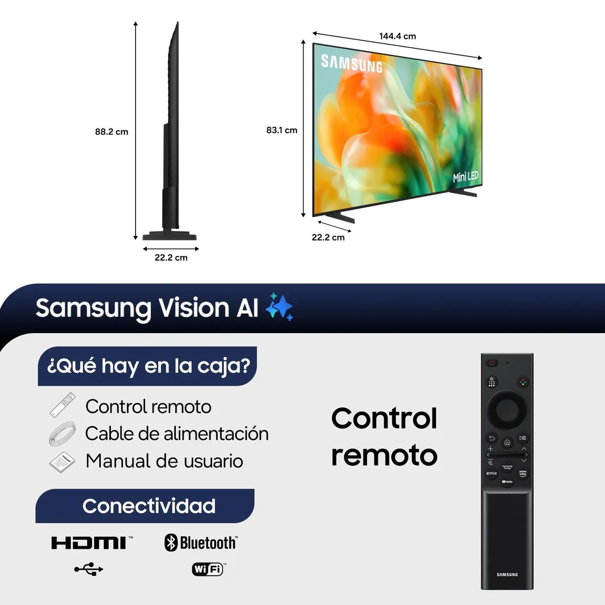 SAMSUNG - 65" Mini LED M80H 4K Samsung Vision AI Smart TV (2026)