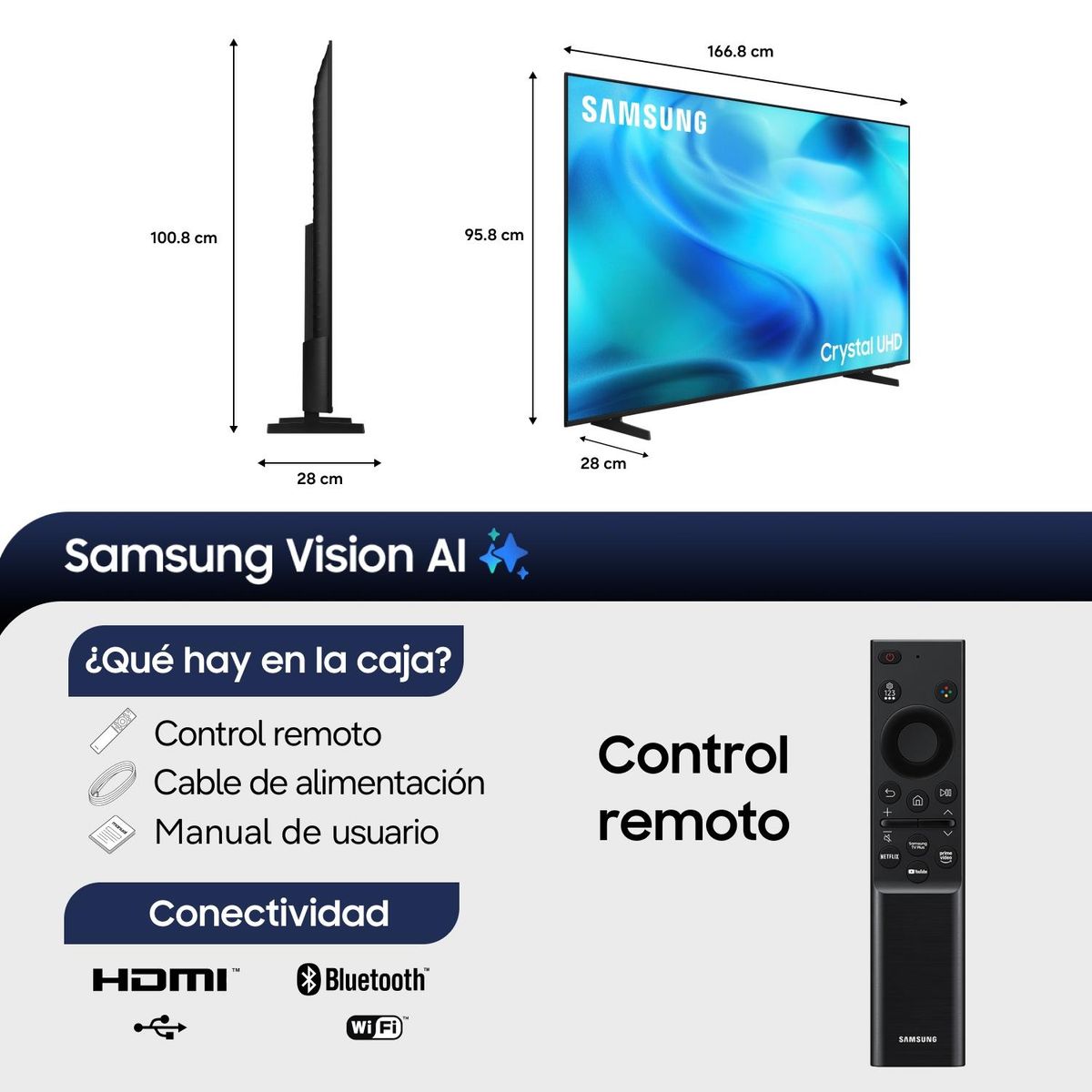 SAMSUNG - 75" Crystal UHD U8500H 4K Samsung Vision AI Smart TV (2026)