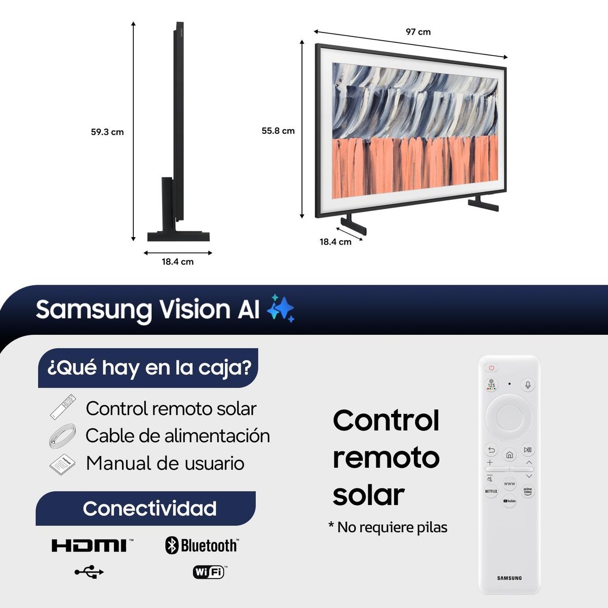 SAMSUNG - 43" The Frame LS03H QLED 4K Art Mode Samsung Vision AI Smart TV (2026)