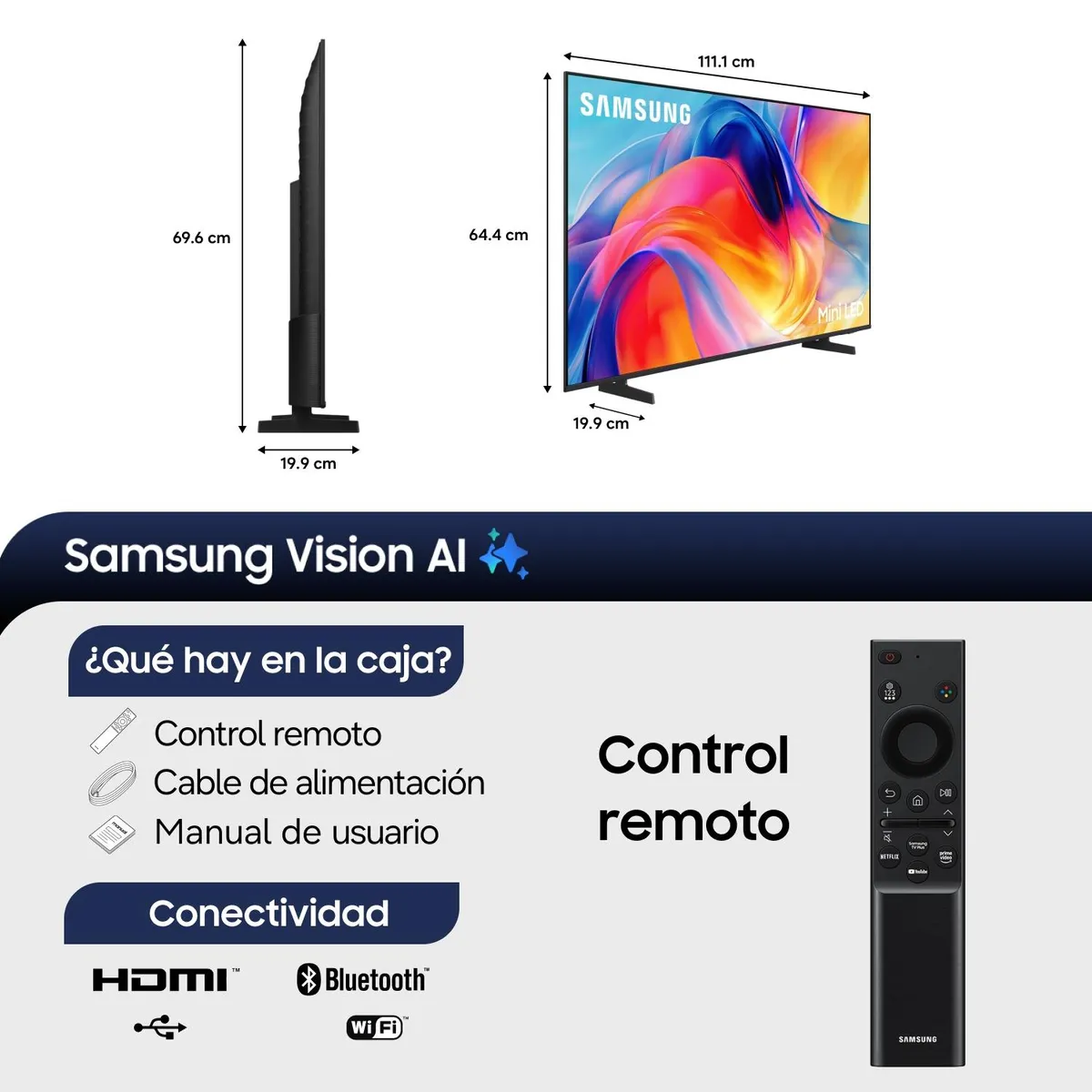 SAMSUNG - 50" Mini LED M75H 4K Samsung Vision AI Smart TV (2026)
