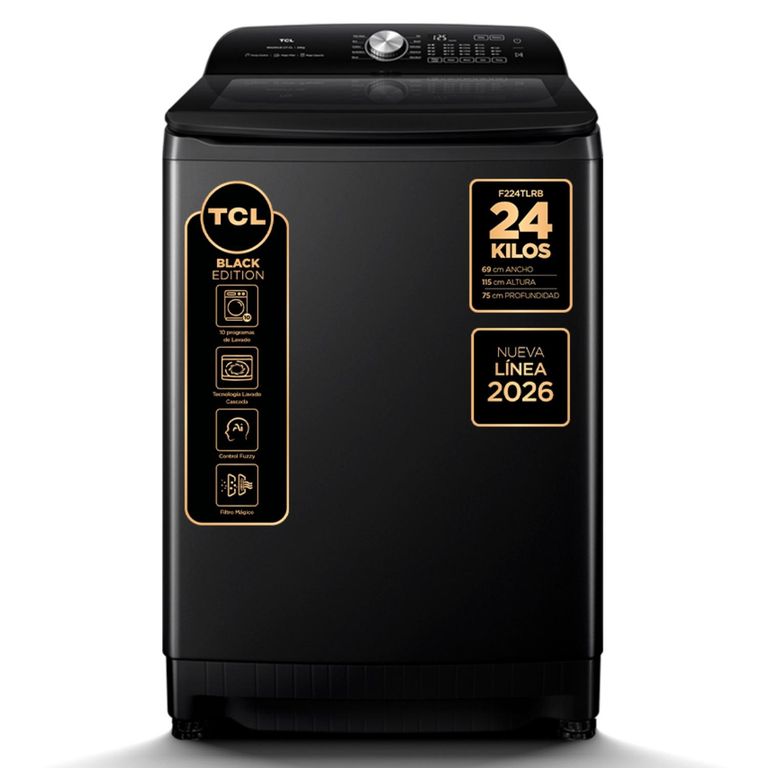 TCL Lavadora Superior 24KG Black Edition F224TLRB
