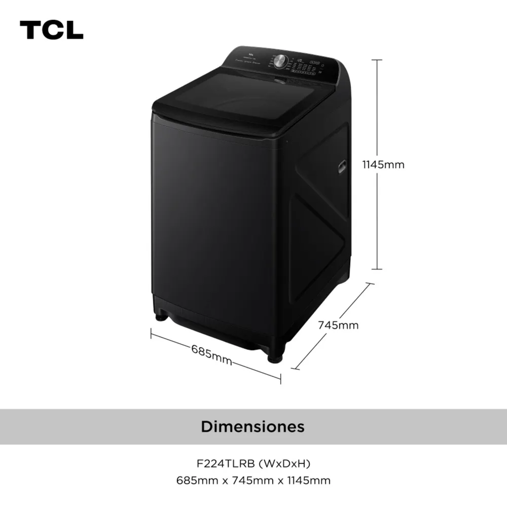 Lavadora Superior 24KG Black Edition F224TLRB, foto 3