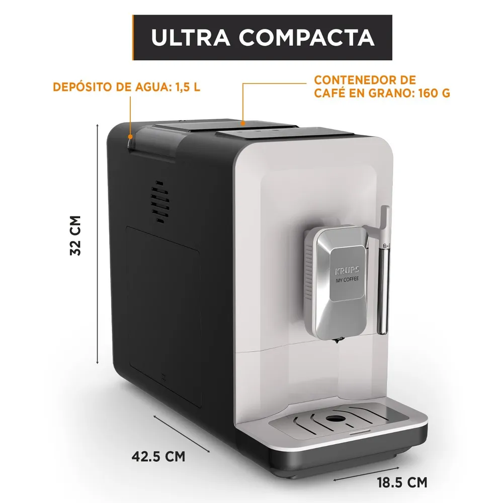 Krups My Coffee Steam Digital EA201B Blanco, foto 6