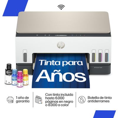 Hp Impresora Multifuncional Smart Tank 712 Con Tanques De