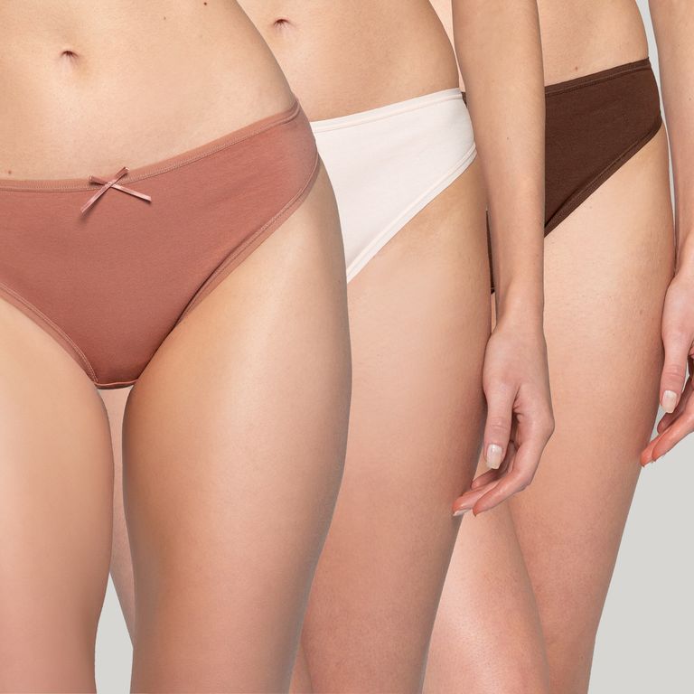 Pack De 3 Calzones Bikinis Algodón Mujer