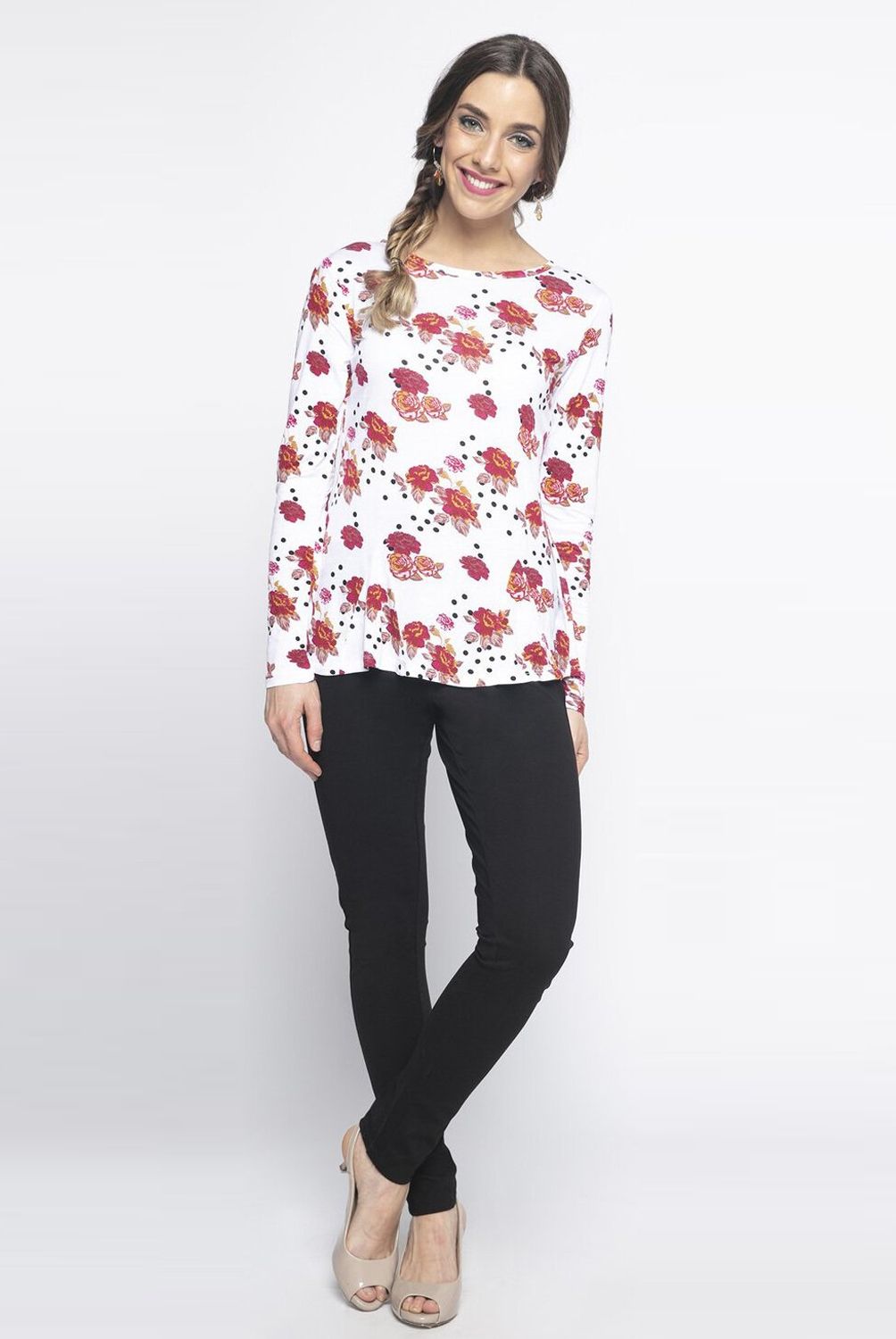 FASHION'S PARK - Polera Flores Peplum