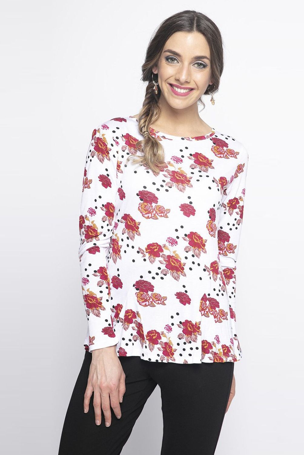 FASHION'S PARK - Polera Flores Peplum