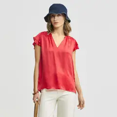 SAVILLE ROW - Blusa Cupro Con Vuelos Mujer