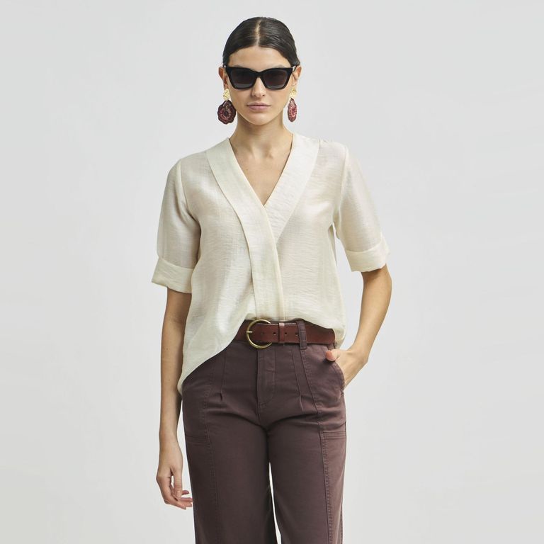 Blusa Manga Corta Mujer