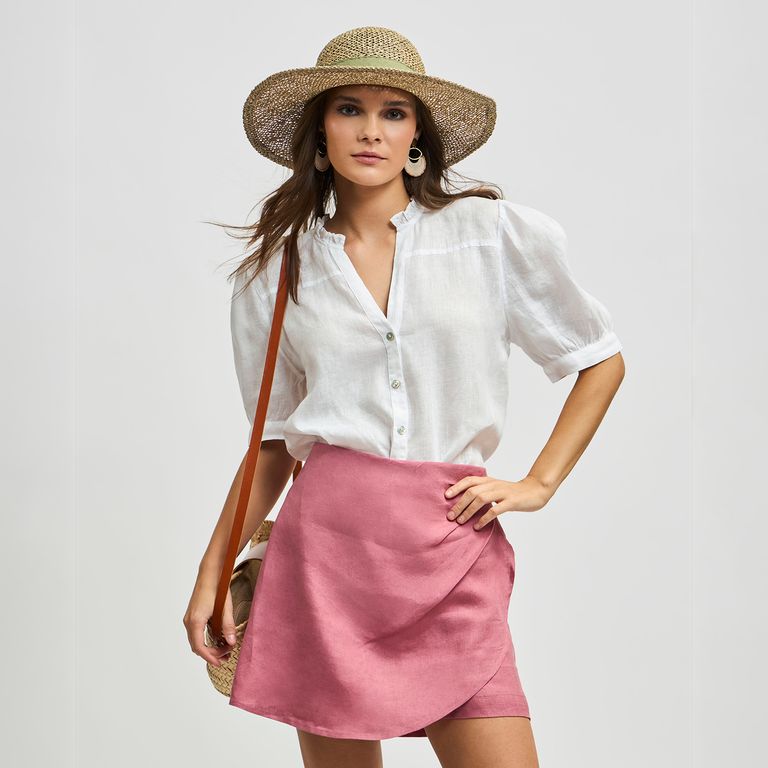 Blusa Manga Corta Mujer