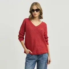 SAVILLE ROW - Sweater Córcega Algodón Cuello V Mujer