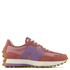 NEW BALANCE - 327 Zapatilla Urbana Mujer Cuero Rosado