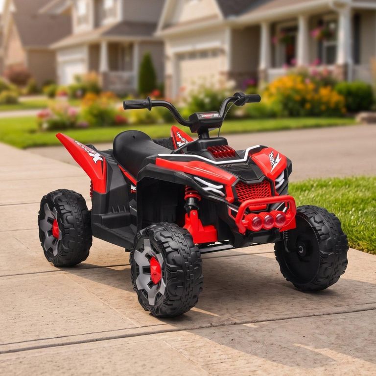 Cuatrimoto Eléctrica Infantil Monster Atv Kidscool Roja 12V 4X2