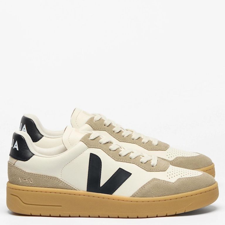 V-90 Lea Zapatilla Urbana Hombre Cuero Blanco