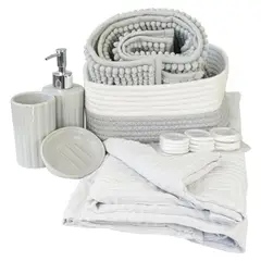 DORAL - Set Baño Lucia 18 Pzas Gris