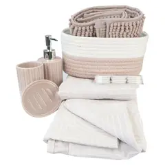 DORAL - Set Baño Lucia 18 Pzas Rosado