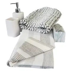 DORAL - Set Baño Sofia 17 Pzas Gris