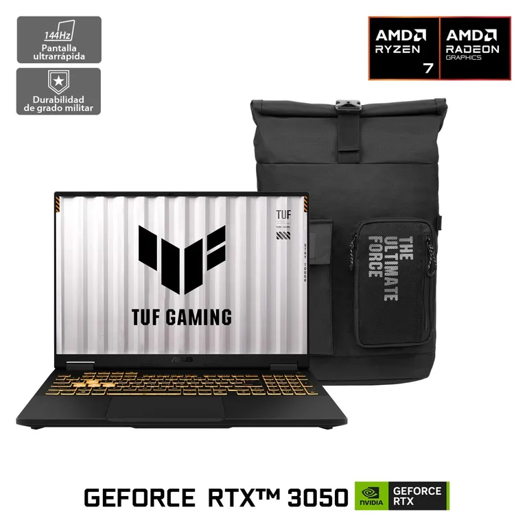 TUF Gaming FA506 AMD Ryzen 7, 8GB RAM, 512GB SSD, NVIDIA GeForce RTX 3050