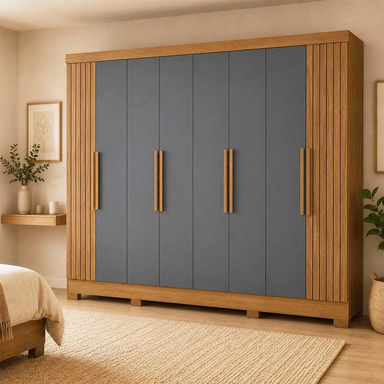 Clóset 8 Puertas Diplomata Cinza