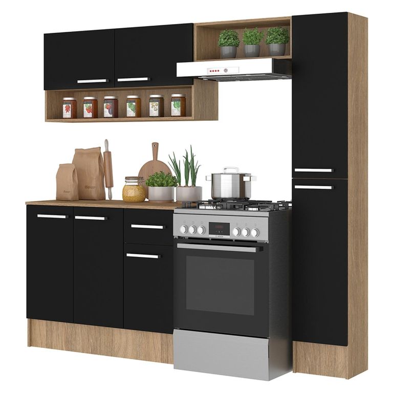 VEKKAHOME Kit Cocina Madri Simple Black