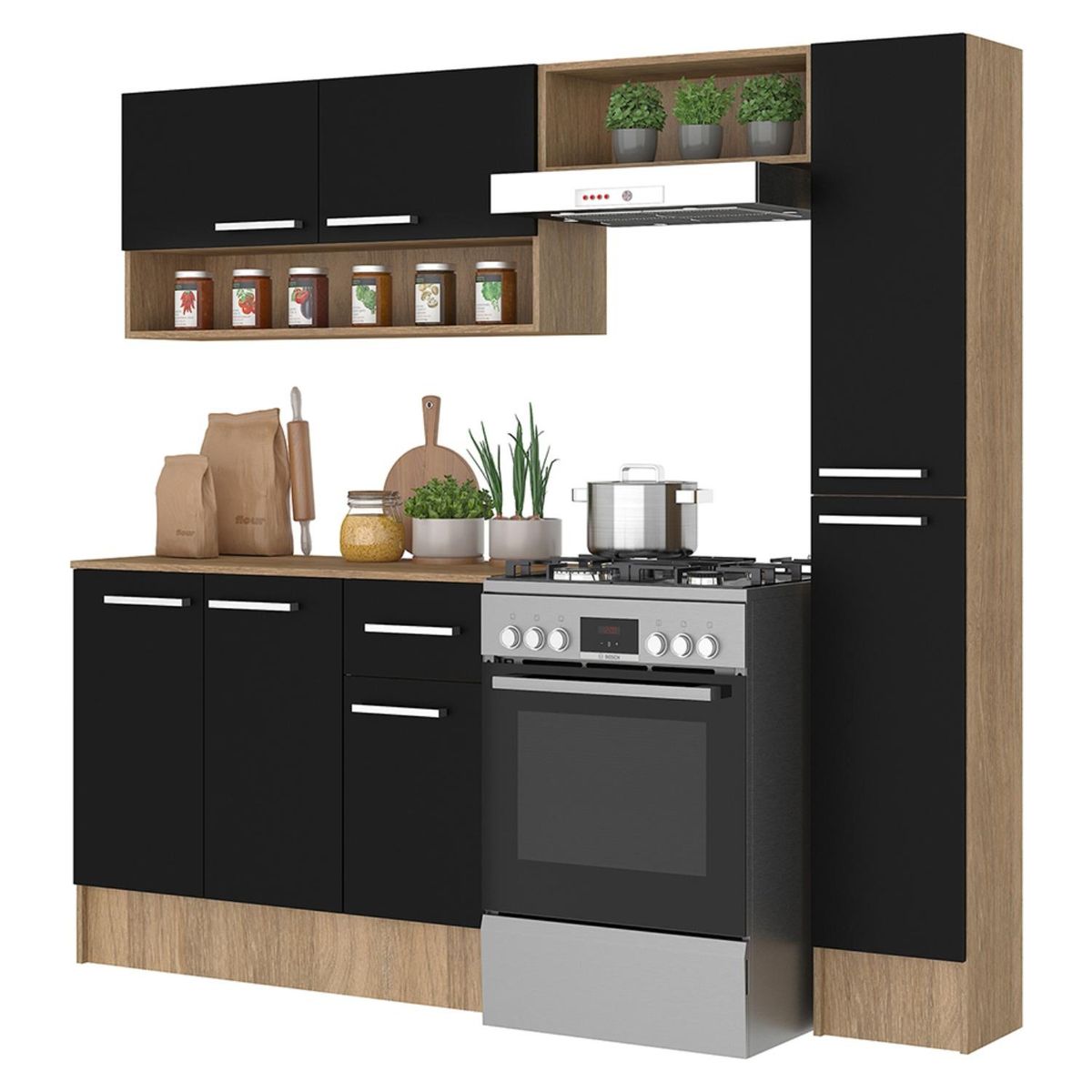 VEKKAHOME - Kit Cocina Madri Simple Black Vekkahome