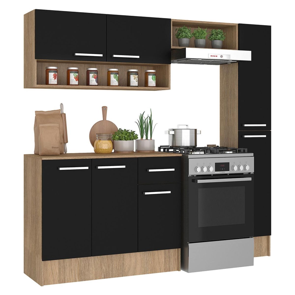 VEKKAHOME - Kit Cocina Madri Simple Black Vekkahome