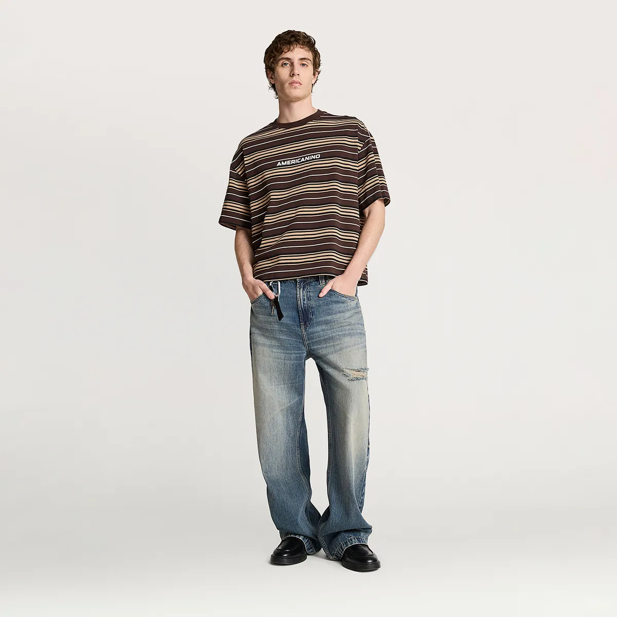 AMERICANINO - Jeans Hombre 06 Straight Boot Cut Fit Americanino