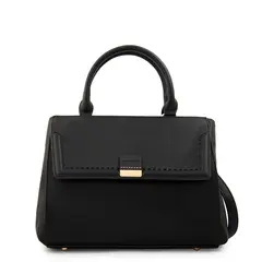 AMPHORA - Cartera Tote Con Tapa Clary Mediana Negro