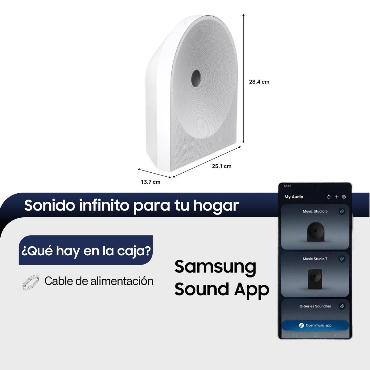SAMSUNG - Music Studio 5 LS51H Parlante inalámbrico Wi Fi-Bluetooth (2026) Samsung