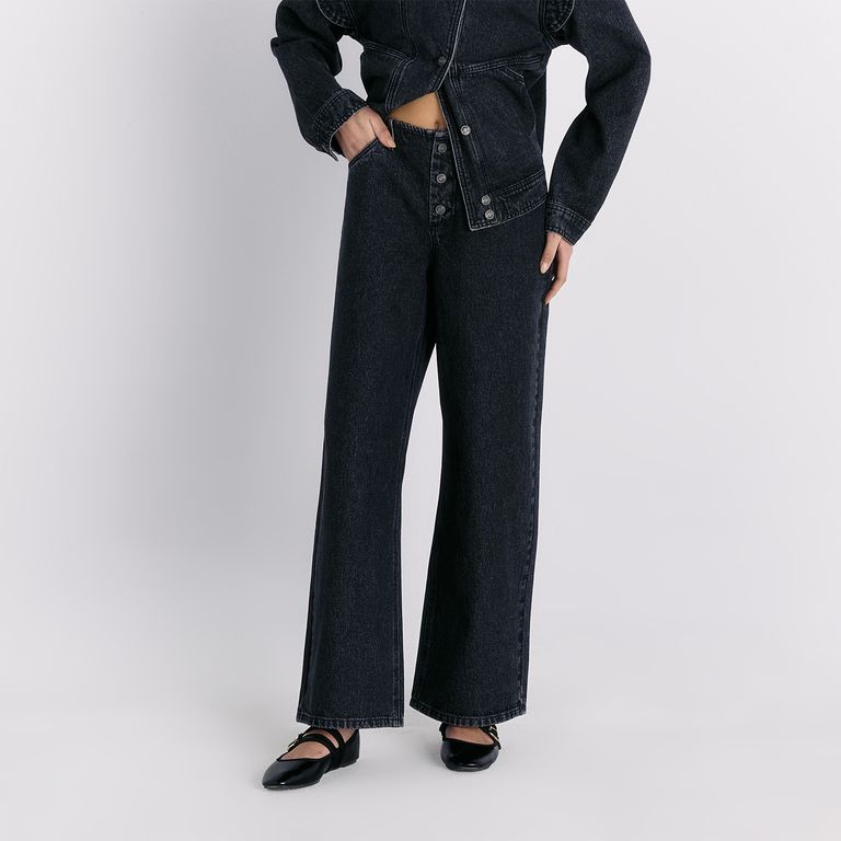 Pantalón sin Pretina Denim Mujer