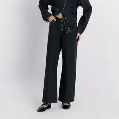 LOUNGE - Pantalón sin Pretina Denim Mujer