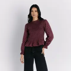 LOUNGE - Blusa Panal Gardenia Mujer